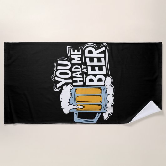 Je had me bij Beer. Strandlaken (Voorkant)