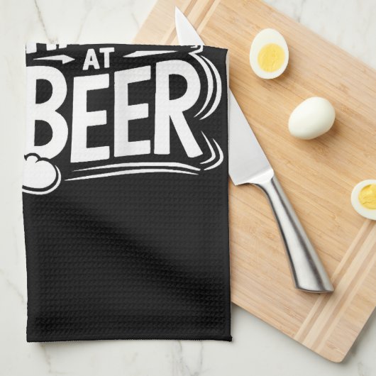 Je had me bij Beer. Theedoek (Quarter Fold)