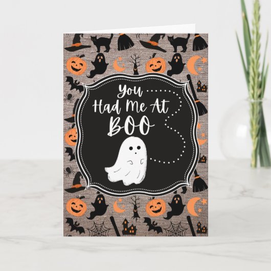 Je had me bij Boo Halloween Card Kaart (Voorkant)