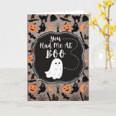 Je had me bij Boo Halloween Card Kaart (Gele Bloem)
