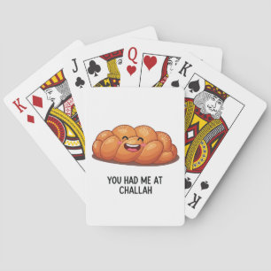 Je had me bij Challah Brood Chanoeka Joods Pokerkaarten