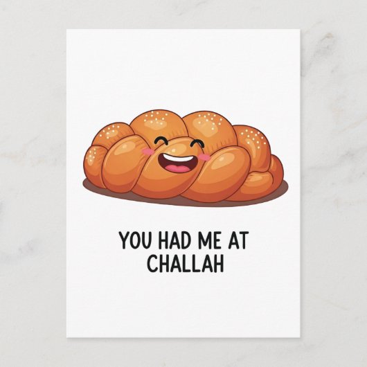 Je had me bij Challah Brood Hanukkah Joods Uitnodiging Briefkaart (Voorkant)