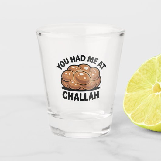 Je had me bij Challah Joods Joods Hanukkah  Shot Glas (Voorkant)