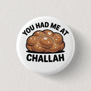 Je had me bij Challah Joodse Jood Chanoeka Ronde Button 3,2 Cm