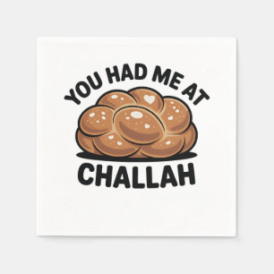 Je had me bij Challah Joodse Jood Chanoeka Servet