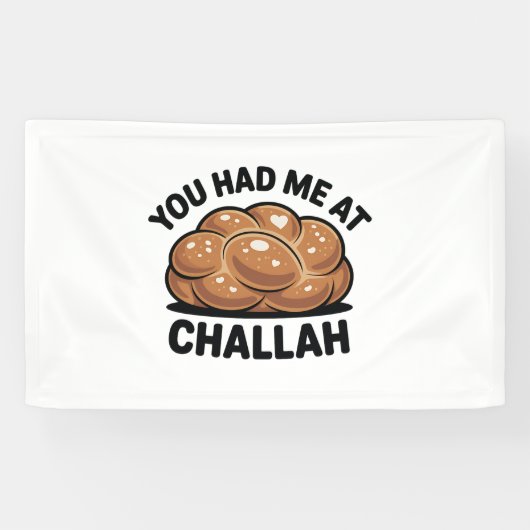 Je had me bij Challah Joodse Jood Chanoeka Spandoek (Horizontaal)