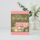 Je had me bij Cupcake Briefkaart (Staand voorkant)