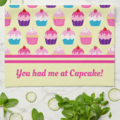 Je had me bij Cupcake Theedoek (Gevouwen)
