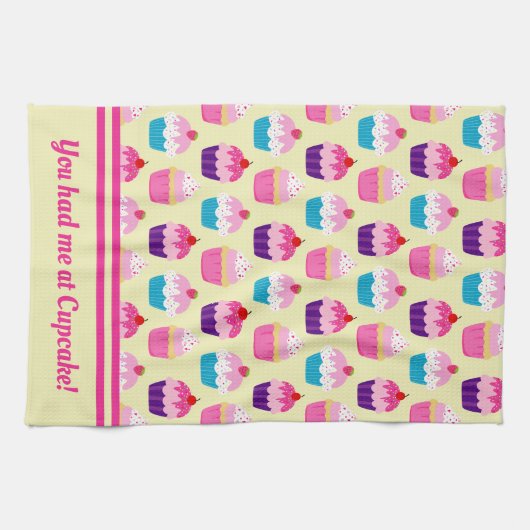 Je had me bij Cupcake Theedoek (Horizontaal)