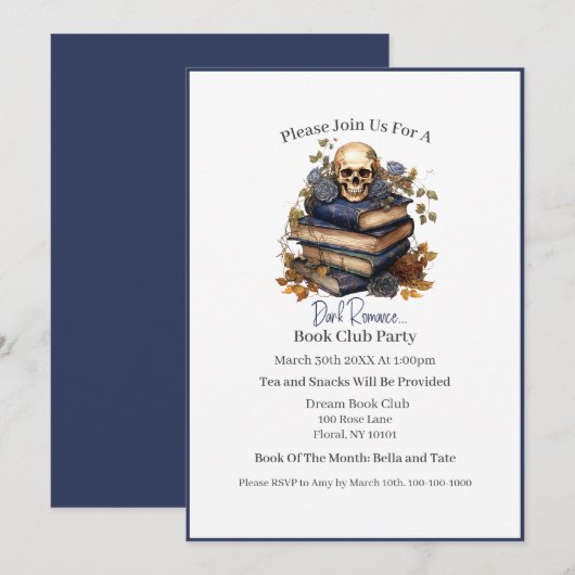 Je had me bij Dark Romance, Book Club Kaart (Voorkant / Achterkant)