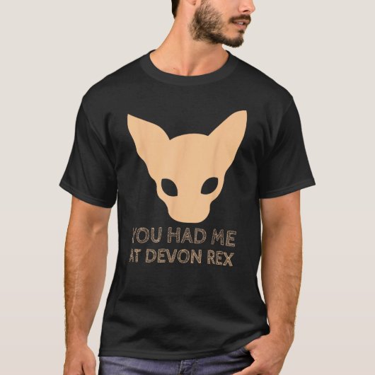 Je had me bij Devon Rex Cat T-shirt (Voorkant)