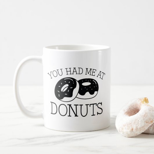 Je had me bij donuts koffiemok (Met donut)