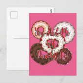 Je had me bij Doughnuts - Valentijnsdag Briefkaart (Voorkant / Achterkant)