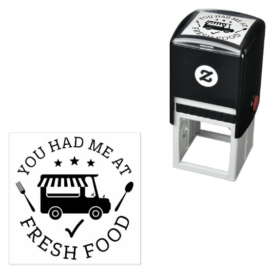 Je had me bij Fresh Food Stamp Zelfinktende Stempel (In situ)