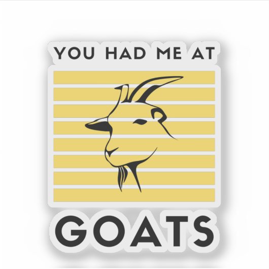 Je had me bij geiten sticker (Voorkant)