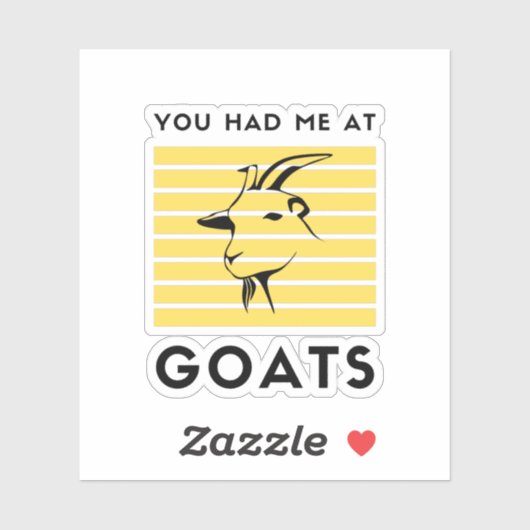 Je had me bij geiten sticker (Vel)