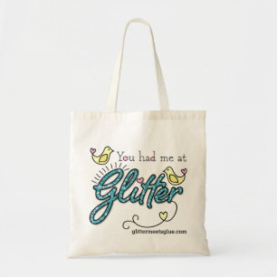 Je had me bij Glitter Canvas tas