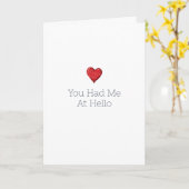 Je Had Me Bij Hallo Rode Hart Kaart (Gele Bloem)