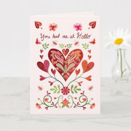Je Had Me bij Hallo - Romantische Liefde Valentijn Kaart