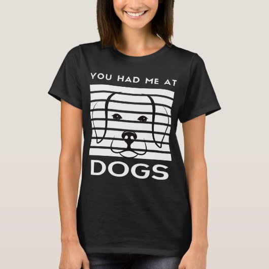 Je had me bij honden. t-shirt (Voorkant)