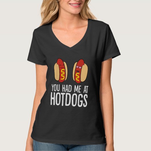 Je had me bij hotdogs t-shirt (Voorkant)