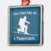 Je had me bij I Telemark Ski Metalen Ornament (Links)