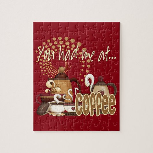 Je had me bij koffie legpuzzel (Verticaal)
