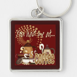 Je had me bij koffie sleutelhanger