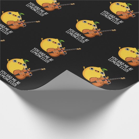 Je had me bij Lemon-cello Funny Drink Pun Dark BG Cadeaupapier (Hoek)