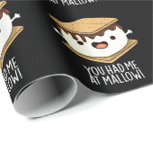 Je had me bij Mallow Funny Smore Pun Dark BG Cadeaupapier (Rol Hoek)