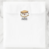 Je Had Me Bij Mallow Grappige Smore Pun Ronde Sticker (Tas)