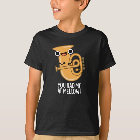 Je had me bij Mellow Funny Tuba Pun Dark BG T-shirt (Voorkant)