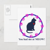 Je had me bij Meow! Briefkaart (Voorkant / Achterkant)