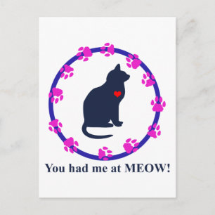 Je had me bij Meow! Briefkaart
