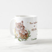 Je had me bij Meow Floral Cat Koffiemok (Voorkant links)