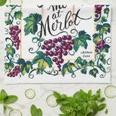 Je had me bij Merlot Custom Wine Theedoek (Gevouwen)