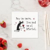 Je had me bij Merlot Funny Wine Pun Servet (Insitu)