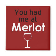 Je had me bij Merlot vierkante magneet
