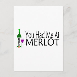 Je had me bij Merlot Wine Briefkaart