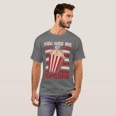 Je Had Me Bij Popcorn retro T-shirt (Voorkant volledig)