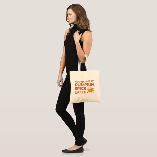 Je had me bij Pumpkin Spice Latte Tote Bag (Voorkant (model))