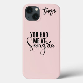 Je had me bij Sangria Pink & Black Custom Case-Mate iPhone Case