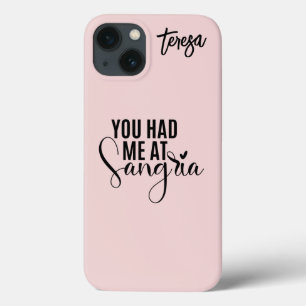 Je had me bij Sangria Pink & Black Custom Case-Mate iPhone Case