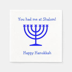Je had me bij Shalom cocktail napkins Hanukkah Servet