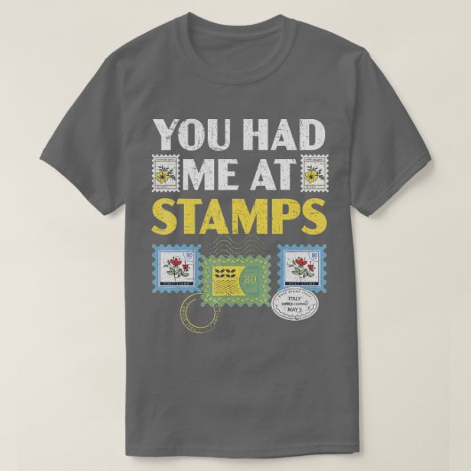 Je had me bij Stamps Collector Philateli T-shirt (Design voorkant)