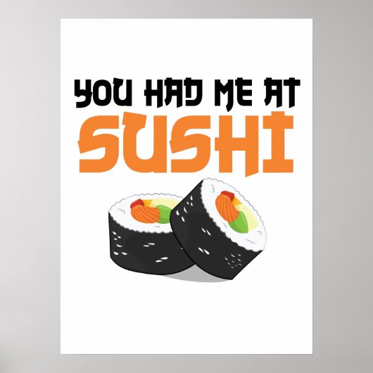 Je had me bij Sushi - Sushi-overs Poster (Voorkant)