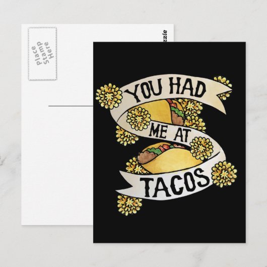 Je had me bij tacos briefkaart (Voorkant / Achterkant)