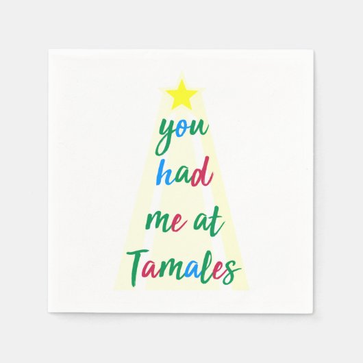 Je had me bij Tamales Hispanic Christmas Napkin Servetten (Voorkant)