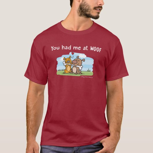 Je had me bij Wof - Doggy Dates T-shirt (Voorkant)