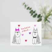 Je had me bij Wof Schnauzer Briefkaart (Staand voorkant)
